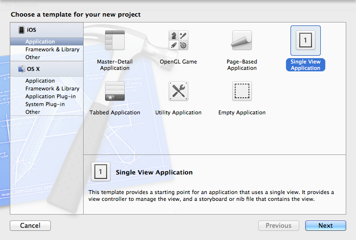 Choose A Template For Your New Project New Template Choice